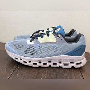 On Running Athletic Shoes - Sky Blue and White